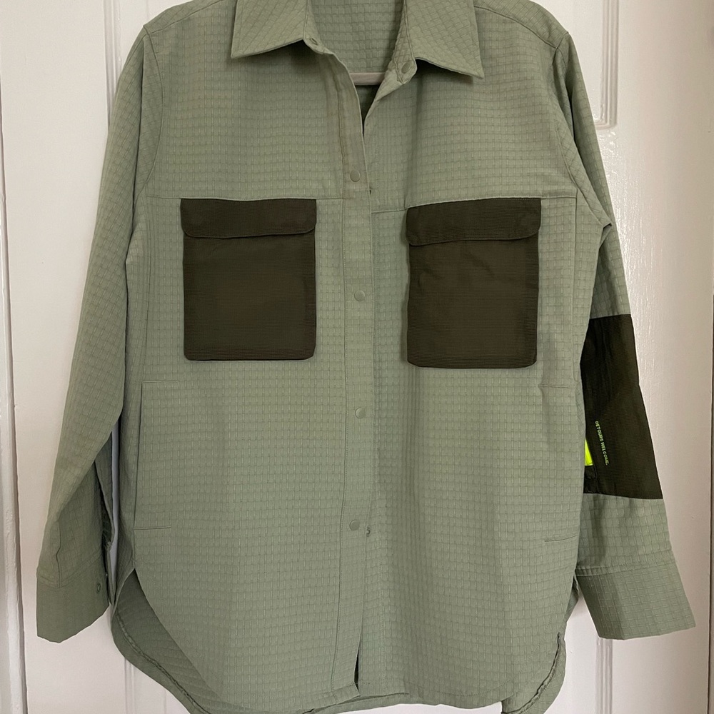 Green Button Down - image 1